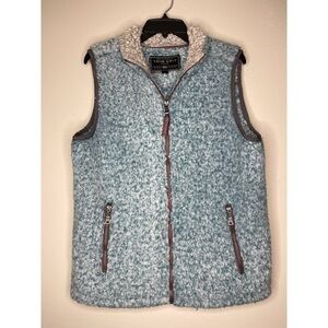 True Grit Aqua Blue Sherpa Vest